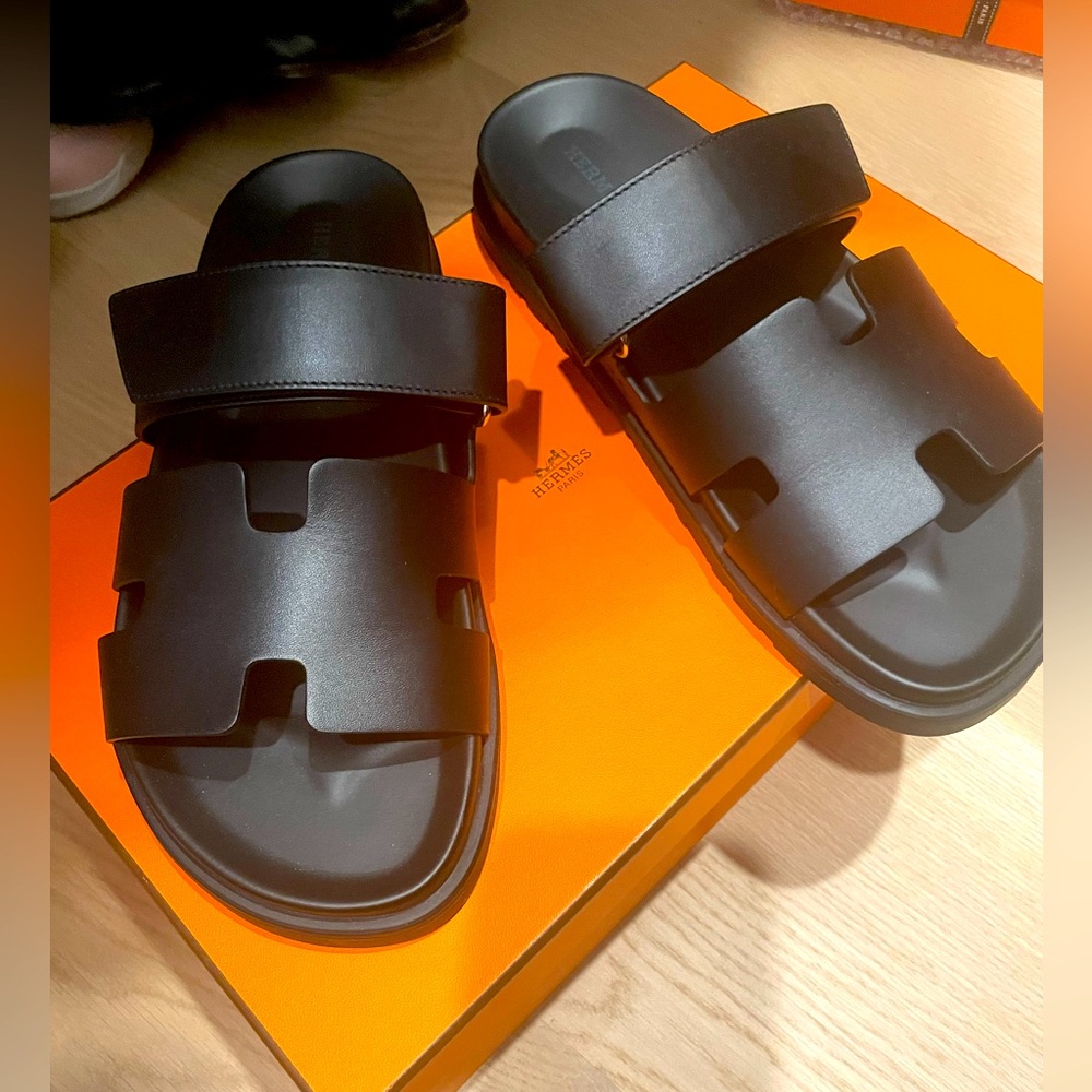 Brand new men's size 40 hermes black chypre.